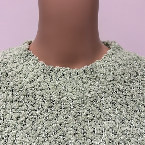 NWOT Green Chunky Knit Mockneck Sweater Size M - Picture 2 of 12